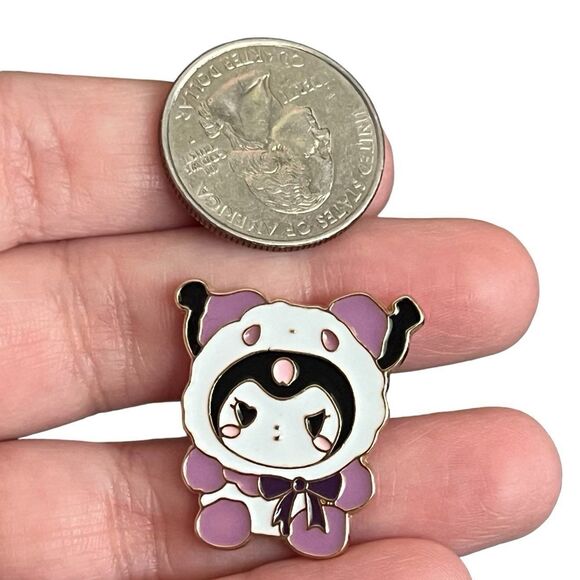 Kawaii Purple Winter Coat Bunny Enamel Pin - Picture 6 of 11